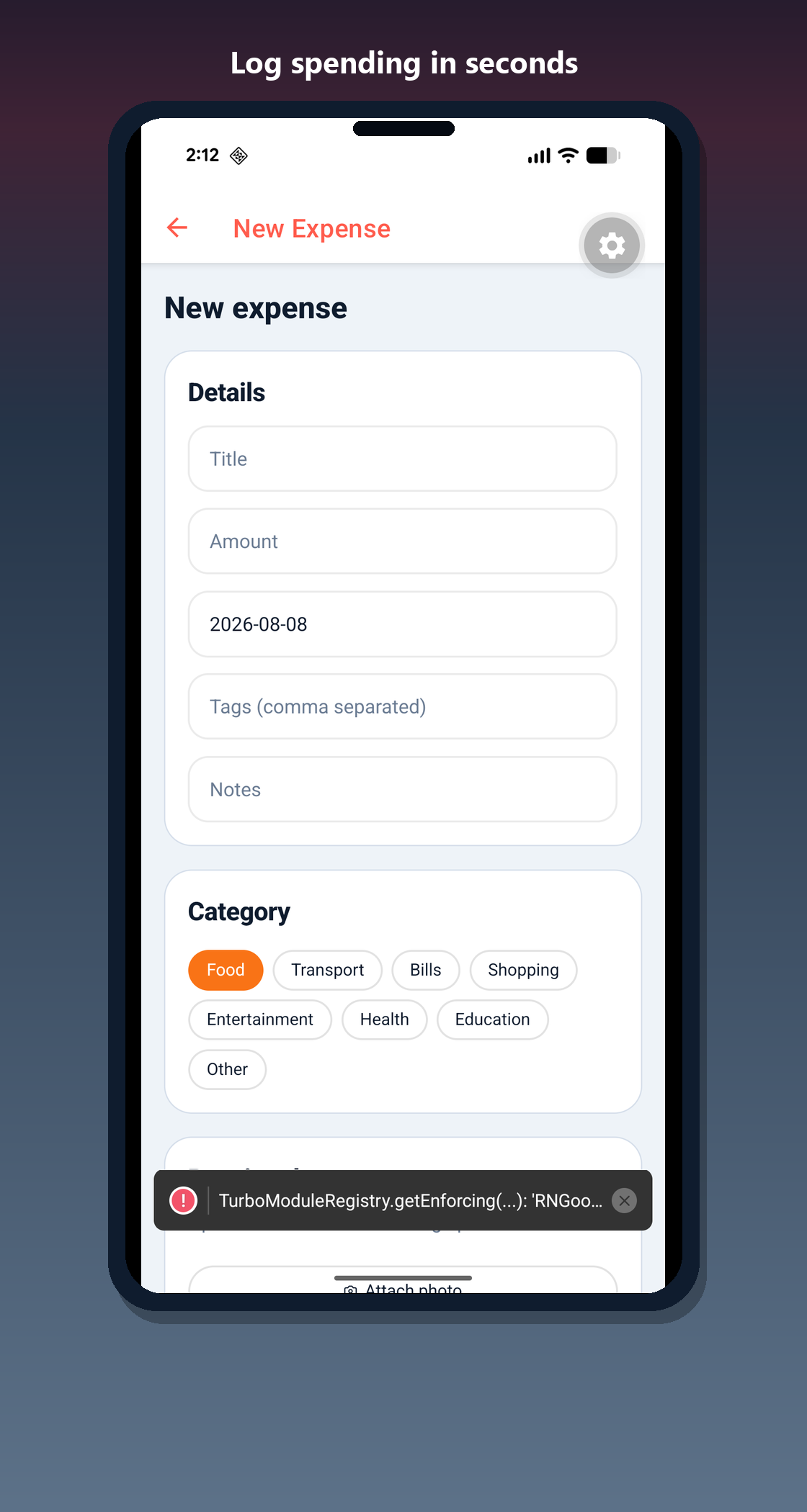 Spendpath - React Native Expo Expense & Subscription Tracker