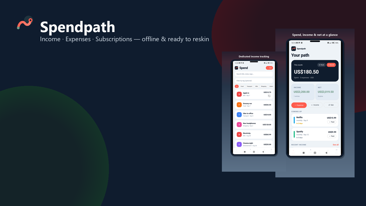 Spendpath - React Native Expo Expense & Subscription Tracker