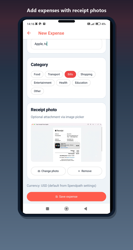 Spendpath - React Native Expo Expense & Subscription Tracker