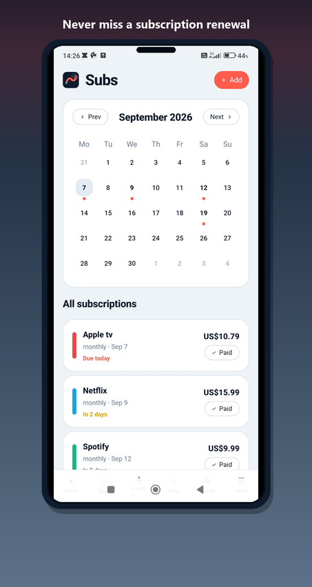 Spendpath - React Native Expo Expense & Subscription Tracker
